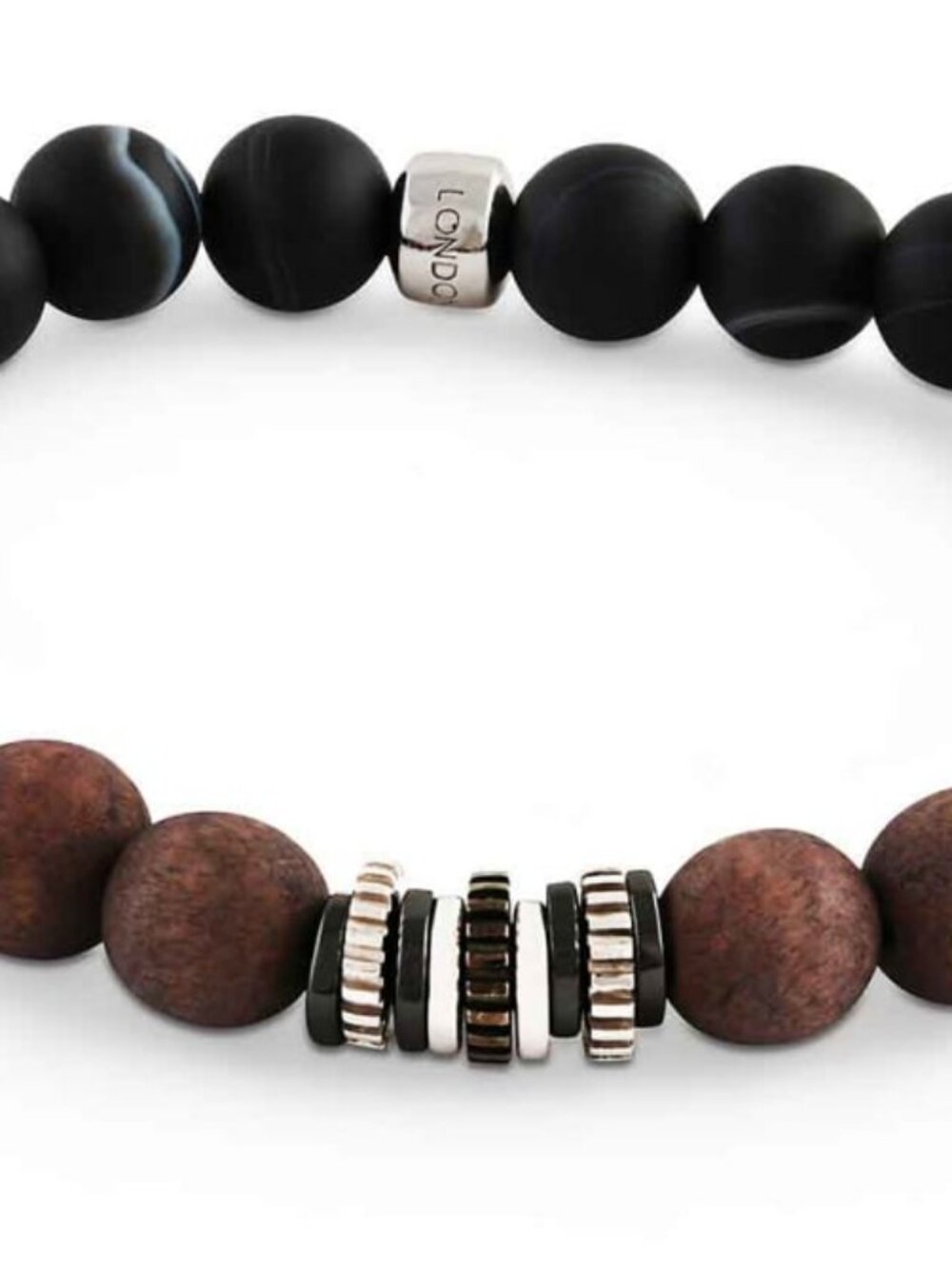 Java Frost Silver Bracelet - Black